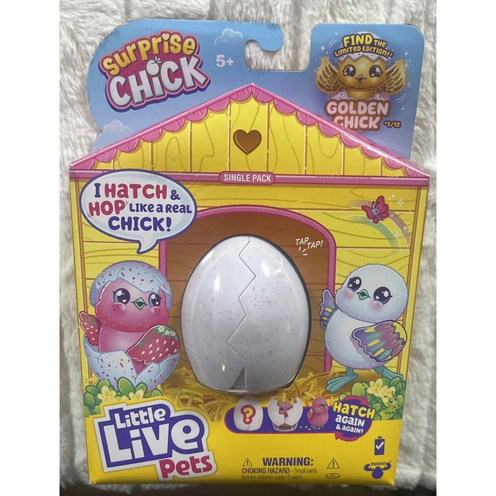 Little Live Pets Surprise Chick Interactive Toy in Pink Egg Mystery Pack Xmas 🎅